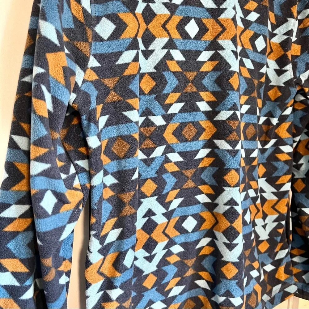 Sonoma Jacket Mens Size Medium Supersoft Arctic Fleece Blue Aztec Full Zipper - Picture 7 of 11
